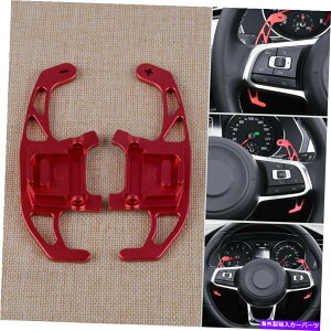 Steering Wheel Paddle Shifter VWジェッタゴルフGTIのための2倍のステアリングホイールのシフトパドルシフター拡張レッドフィット 2x Steering Wheel Shift Paddle Shifter Extension Red Fit for VW Jetta Golf GTI