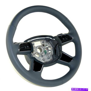 Steering Wheel Paddle Shifter �A�E�f�BA8 4H�{�v�X�e�A�����O�z�C�[�����@�\+�M�A�V�t�^�[�O���[ Audi A8 4H genuine leather steering wheel multifunction + gear shifter grey �y���s�A���i�z