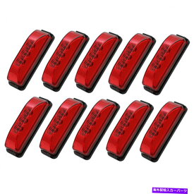 Side Marker 10Xの3LEDサイドマーカーライト10PCSのレッドパーフェクトフィット高輝度ABS新FE 10X 3LED Side Marker Light 10Pcs Red Perfect Fit High Brightness ABS New FE