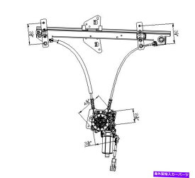 Power Window Regulator パワーウィンドウモーターとレギュレーターアセンブリフロント右TYC 660177 Power Window Motor and Regulator Assembly Front Right TYC 660177