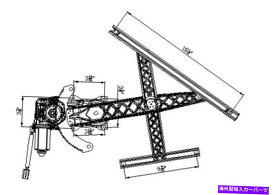 Power Window Regulator パワーウィンドウモーターとレギュレーターアセンブリフロント左TYC 660242 Power Window Motor and Regulator Assembly Front Left TYC 660242