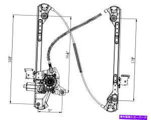 Power Window Regulator �p���[�E�B���h�E���[�^�[�ƃ��M�����[�^�[�A�Z���u���t�����g�ETYC��04-06�p�V�t�B�J�ɓK�����܂� Power Window Motor and Regulator Assembly Front Right TYC fits 04-06 Pacifica