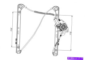Power Window Regulator パワーウィンドウモーターとレギュレーターアセンブリフロント左TYC 660194 Power Window Motor and Regulator Assembly Front Left TYC 660194