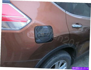 GAS TANK FUEL 14-19日産・エクストレイルローグ炭素繊維用燃料油タンクガスキャップカバートリム Fuel Oil Tank Gas Cap Cover Trim for 14-19 Nissan X-Trail Rogue Carbon Fiber