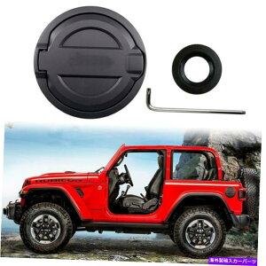 GAS TANK FUEL ブラックガスタンクキャップフューエルフィラーカバーアクセサリーは、2018年から2021年ジープラングラーJLに適合します Black Gas Tank Cap Fuel Filler Cover Accessories Fits 2018-2021 Jeep Wrangler