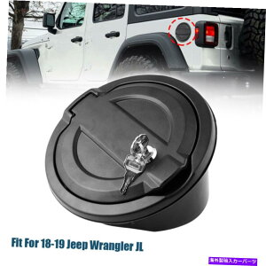 GAS TANK FUEL 18-19W[vO[JL̂߂̌tBbg1PCbNRhAKX^NLbvJo[ 1PC Locking Fuel Door Gas Tank Cap Cover with Key Fit For 18-19 Jeep Wrangler JL