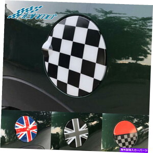GAS TANK FUEL sԔRKX̂ӂ^NhAJo[̂߂̃~jF55 F56n[hgbvnb`obN Checkered Car Fuel Gas Lid Tank Door Cover For Mini F55 F56 Hardtop Hatchback