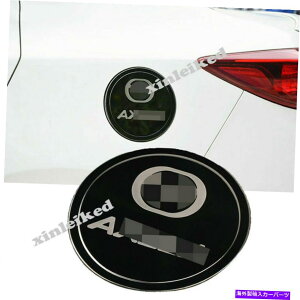 GAS TANK FUEL }c_3ANZ2017N2018N̂߂ɃubN`^J[̔R^NLbvΖKXJo[g Black titanium Car Fuel tank cap oil gas cover trim For Mazda 3 Axela 2017-2018