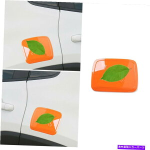 GAS TANK FUEL ABSIWtBbĝ߂̃W[vElQ[h2015-2020R^NLbvΖKXJo[g1 ABS Orange Fit For Jeep Renegade 2015-2020 Fuel Tank Cap Oil Gas Cover Trim 1pc