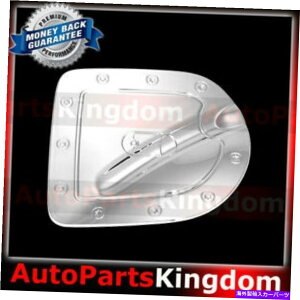 GAS TANK FUEL Y515teBAV[ggbN̉בpgvN[t[G^NKX̃hAJo[ Triple Chrome Fuel Tank Gas door Cover for Nissan 05-15 Frontier Short Truck Bed