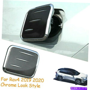 GAS TANK FUEL 2020 2019g^RAV4N[+ubNRKX^NLbvJo[g For 2019 2020 Toyota RAV4 Chrome+Black Fuel Gas Tank Cap Cover Trim