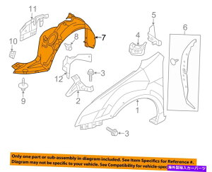 Fender Liner Splash FORD OEM 10-12�Z���A�t�����g�t�F���_�[���C�i�[�X�v���b�V���V�[���h��AE5Z16103B FORD OEM 10-12 Fusion-Front Fender Liner Splash Shield Left AE5Z16103B �y���s�A���i�z