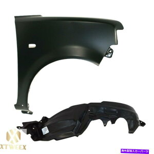 Fender Liner Splash 04-06�T�C�I��xB�̂��߂ɉE�̏���ȃT�C�h�t�F���_�[+�X�v���b�V���V�[���h���C�i�[�R���{�Z�b�g Right Passenger Side Fender+Splash Shield Liner Combo Set For 04-06 Scion xB �y���s�A���i�z