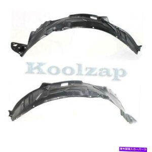 Fender Liner Splash 01-03VrbNtgXvbVV[hCi[tF_[Ci[pl̍ESETyA For 01-03 Civic Front Splash Shield Inner Fender Liner Panel Left Right SET PAIR