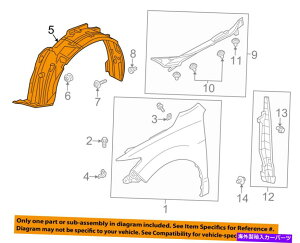 Fender Liner Splash �A�L����HONDA OEM 13-15 RDX-�t�����g�t�F���_�[���C�i�[�X�v���b�V���V�[���h�E74100TX4A00 Acura HONDA OEM 13-15 RDX-Front Fender Liner Splash Shield Right 74100TX4A00