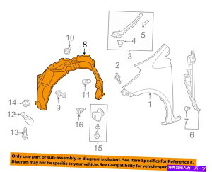 Fender Liner Splash TCIg^OEM 12-15 IQ-tgtF_[Ci[XvbVV[h5380674010 Scion TOYOTA OEM 12-15 iQ-Front Fender Liner Splash Shield Left 5380674010