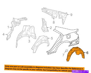 Fender Liner Splash TOYOTA OEM 12-14�J�������A�t�F���_�[���C�i�[�X�v���b�V���V�[���h��6563806120 TOYOTA OEM 12-14 Camry Rear-Fender Liner Splash Shield Left 6563806120 �y���s�A���i�z