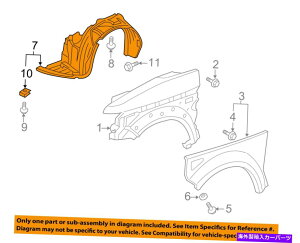 Fender Liner Splash HONDA OEM 03����08�̗v�f�A�t�����g�t�F���_�[���C�i�[�X�v���b�V���V�[���h��74151SCVA00 HONDA OEM 03-08 Element-Front Fender Liner Splash Shield Left 74151SCVA00