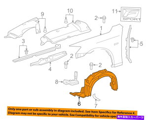 Fender Liner Splash NTXg^OEM 10-15 IS350-tgtF_[Ci[XvbVV[hE5380553050 Lexus TOYOTA OEM 10-15 IS350-Front Fender Liner Splash Shield Right 5380553050