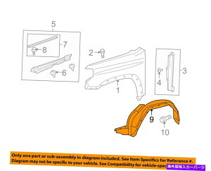 Fender Liner Splash TOYOTA OEM 14-16 4�����i�[�A�t�����g�t�F���_�[���C�i�[�X�v���b�V���V�[���h��5387635150 TOYOTA OEM 14-16 4Runner-Front Fender Liner Splash Shield Left 5387635150