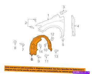 Fender Liner Splash TOYOTA OEM 12-15 VenzaAtgtF_[Ci[XvbVV[h538760T020 TOYOTA OEM 12-15 Venza-Front Fender Liner Splash Shield Left 538760T020