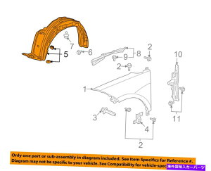 Fender Liner Splash ALHONDA OEM 712RDX-tgtF_[Ci[XvbVV[hE74101STKA00 Acura HONDA OEM 07-12 RDX-Front Fender Liner Splash Shield Right 74101STKA00