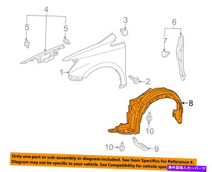 Fender Liner Splash NTXg^OEM 10-12 HS250h-tgtF_[Ci[XvbVV[hE5380575020 Lexus TOYOTA OEM 10-12 HS250h-Front Fender Liner Splash Shield Right 5380575020