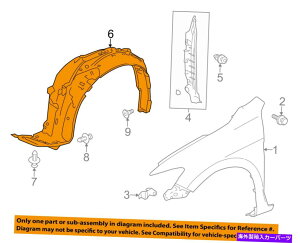 Fender Liner Splash HONDA OEM 13-15AR[hEtgtF_[Ci[XvbVV[hE74100T3LA00 HONDA OEM 13-15 Accord-Front Fender Liner Splash Shield Right 74100T3LA00