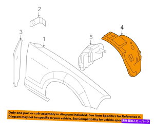 Fender Liner Splash FORD OEM 05-09�}�X�^���O�A�t�����g�t�F���_�[���C�i�[�X�v���b�V���V�[���h�E5R3Z16102BA FORD OEM 05-09 Mustang-Front Fender Liner Splash Shield Right 5R3Z16102BA �y���s�A���i�z