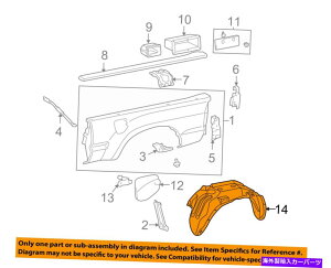 Fender Liner Splash TOYOTA OEM 5��15���^�R�}�x�b�h�E���A�t�F���_�[���C�i�[�X�v���b�V���V�[���h��6563804050 TOYOTA OEM 05-15 Tacoma Bed-Rear-Fender Liner Splash Shield Left 6563804050 �y���s�A���i�z