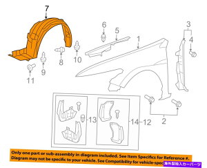 Fender Liner Splash HONDA OEM 0812AR[hEtgtF_[Ci[XvbVV[hE74100TE0A01 HONDA OEM 08-12 Accord-Front Fender Liner Splash Shield Right 74100TE0A01