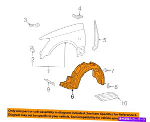 Fender Liner Splash NTXg^OEM 04-06 LS430-tgtF_[Ci[XvbVV[h5380650030 Lexus TOYOTA OEM 04-06 LS430-Front Fender Liner Splash Shield Left 5380650030