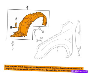 Fender Liner Splash KIA OEM 14-16Jfc@AtgtF_[Ci[XvbVV[h868113R500 KIA OEM 14-16 Cadenza-Front Fender Liner Splash Shield Left 868113R500
