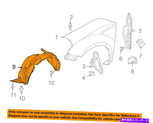 Fender Liner Splash SUZUKI OEM 10-13 SX4-tgtF_[Ci[XvbVV[hE7232154L00 SUZUKI OEM 10-13 SX4-Front Fender Liner Splash Shield Right 7232154L00