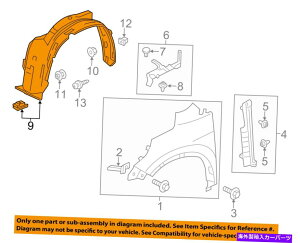 Fender Liner Splash HONDA OEM 12-16 CR-V-フロントフェンダーライナースプラッシュシールド左74150T0AA00 HONDA OEM 12-16 CR-V-Front Fender Liner Splash Shield Left 74150T0AA00