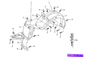 Fender Liner Splash AEfBA3 0613 OEMtF_[Ci[XvbVK[h8P0821172GtgE Audi A3 06 - 13 OEM Fender Liner Splash Guard 8P0821172G Front Right GENUINE