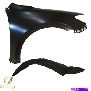 Fender Liner Splash 05-10�T�C�I��tC�̂��߂̉E�̏���ȃT�C�h�t�F���_�[+�X�v���b�V���V�[���h���C�i�[�R���{�Z�b�g Right Passenger Side Fender+Splash Shield Liner Combo Set For 05-10 Scion tC �y���s�A���i�z