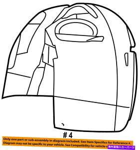 Fender Liner Splash NCX[OEM-tgtF_[Ci[XvbVV[hE5113094AD CHRYSLER OEM-Front Fender Liner Splash Shield Right 5113094AD