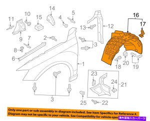 Fender Liner Splash AUDI OEM 15-16 Q3NgEtgtF_[Ci[XvbVV[h8U0821171D AUDI OEM 15-16 Q3 Quattro-Front Fender Liner Splash Shield Left 8U0821171D