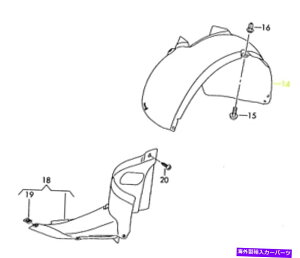 Fender Liner Splash VWtHNX[QCC 1217 OEMtF_[Ci[XvbVK[h3C8805977Dtg VW Volkswagen CC 12 - 17 OEM Fender Liner Splash Guard 3C8805977D Front Left