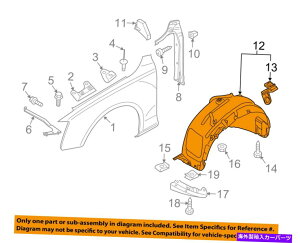 Fender Liner Splash AUDI OEM 11-12 Q5-tgtF_[Ci[XvbVV[hE8R0821172F AUDI OEM 11-12 Q5-Front Fender Liner Splash Shield Right 8R0821172F