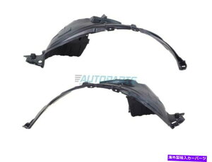 Fender Liner Splash 2̃tgtF_[Ci[XvbVV[h̃ZbǵA2014N2017N̓Yo[TijɓK܂ Set Of Two Front Fender Liner Splash Shield Fits 2014-2017 Nissan Versa Note