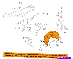 Fender Liner Splash AUDI OEM 812R8-tgtF_[Ci[XvbVV[hE420821172F AUDI OEM 08-12 R8-Front Fender Liner Splash Shield Right 420821172F