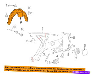 Fender Liner Splash TOYOTA OEM 13-15�A�o�������A�t�F���_�[���C�i�[�X�v���b�V���V�[���h��6563807020 TOYOTA OEM 13-15 Avalon Rear-Fender Liner Splash Shield Left 6563807020 �y���s�A���i�z