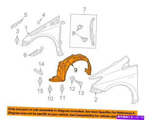 Fender Liner Splash TOYOTA OEM 10-15vEXEtgtF_[Ci[XvbVV[h5387647070 TOYOTA OEM 10-15 Prius-Front Fender Liner Splash Shield Left 5387647070