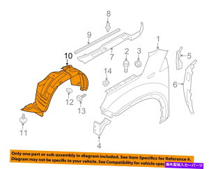 Fender Liner Splash KIA OEM 14-15\g - tgtF_[Ci[XvbVV[h868101U500 KIA OEM 14-15 Sorento-Front Fender Liner Splash Shield Left 868101U500