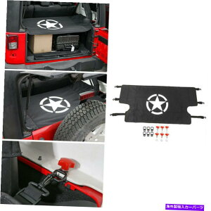 Cover Rear Trunk Ԃ̃AgNIVF[hݕW[vO[JK 200717ubNp̃Jo[bN Car Rear Trunk Shelves Shade Cargo Rack Cover for Jeep Wrangler JK 2007-17 Black