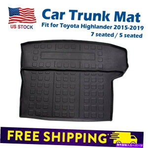 Cover Rear Trunk SԂ̃AgNJ[SgC̃tA}bgJo[tBbgg^nC_[2015-2019 Rubber Car Rear Trunk Cargo Tray Floor Mat Cover Fit Toyota Highlander 2015-2019