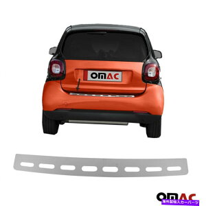 Cover Rear Trunk ͂߂X}[gtH[c[2016-2019N[Aop[K[hgNVJo[S.Steel Fits Smart ForTwo 2016-2019 Chrome Rear Bumper Guard Trunk Sill Cover S.Steel