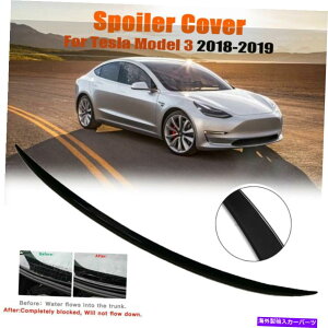 Cover Rear Trunk eXf3 18-19OXubNgNX|C[Jo[ېECOp For Tesla Model 3 18-19 Gloss Black Trunk Spoiler Cover Water Retaining Wing